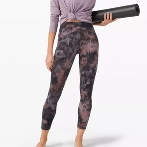 Lululemon Leggings Womens 2 Unlimit HR Tight 23" High Rise Tie Dye B2